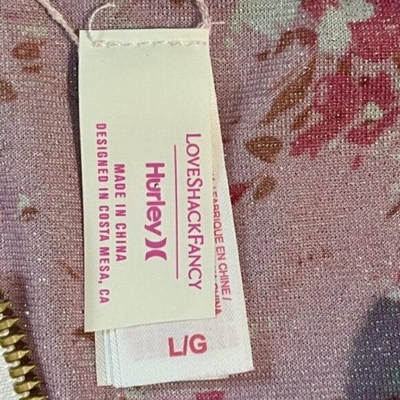 LoveShackFancy X Hurley NWT "Under the Sea" Lurex Mermaid Bomber Jacket Large - Picture 15 of 16